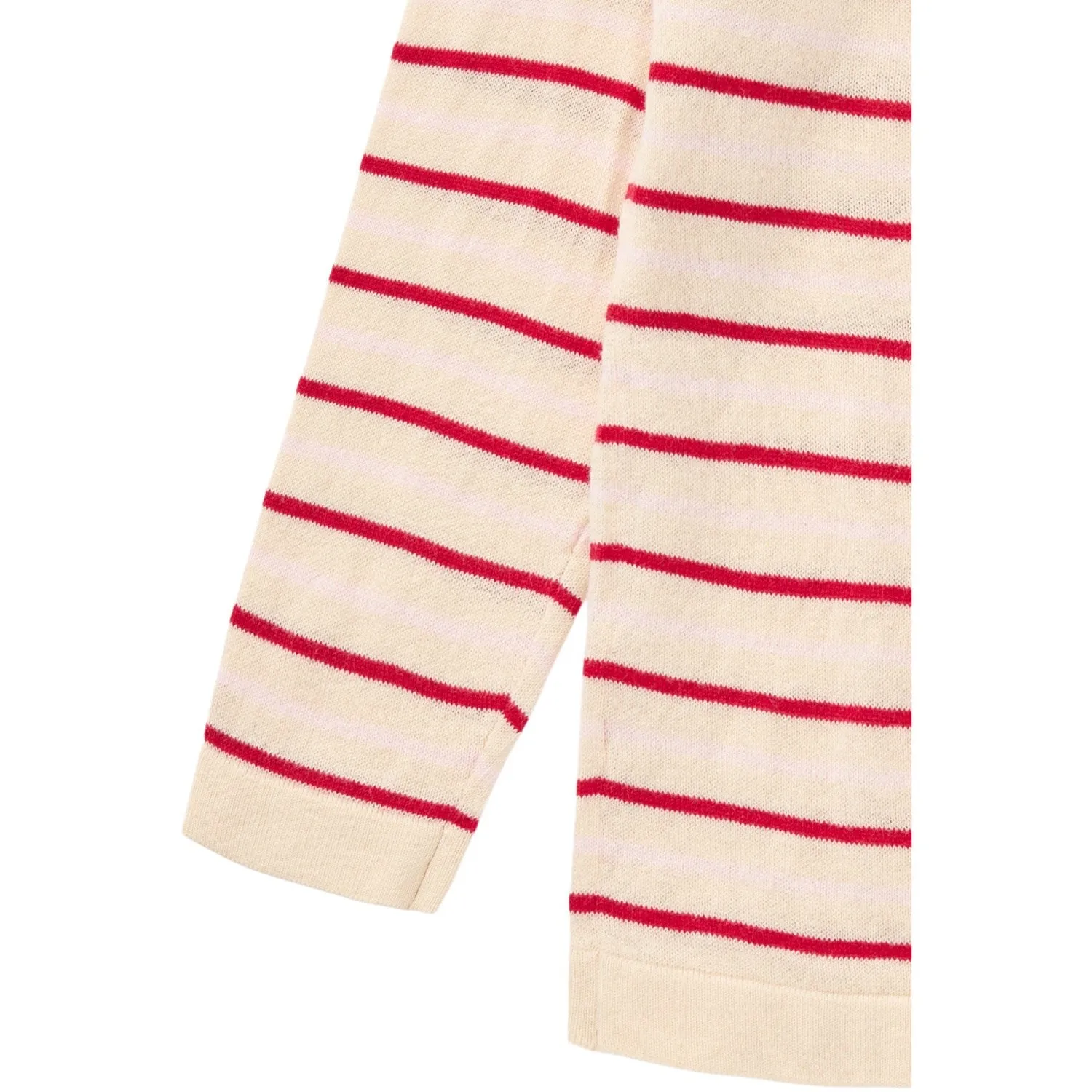 Copenhagen Colors Cream/Dusty Rose/Red Comb. Knit Blouse