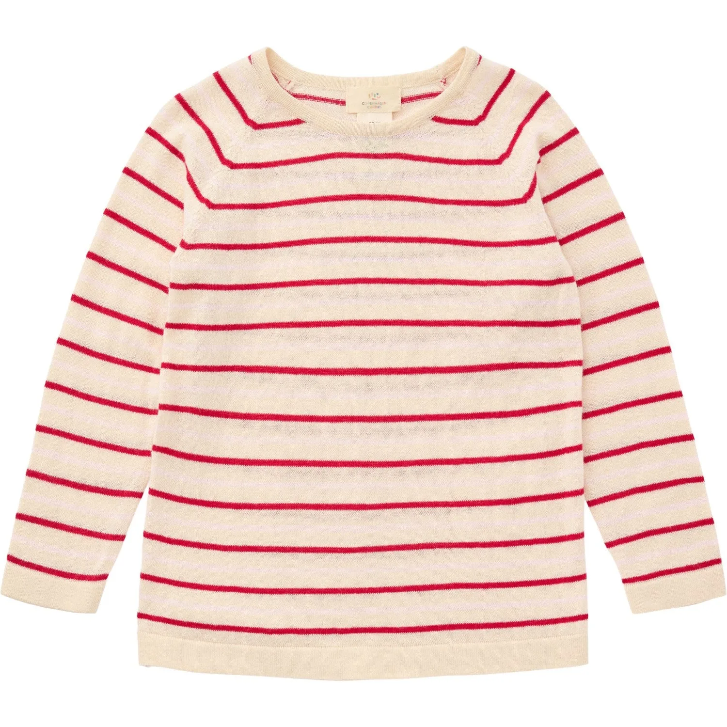 Copenhagen Colors Cream/Dusty Rose/Red Comb. Knit Blouse