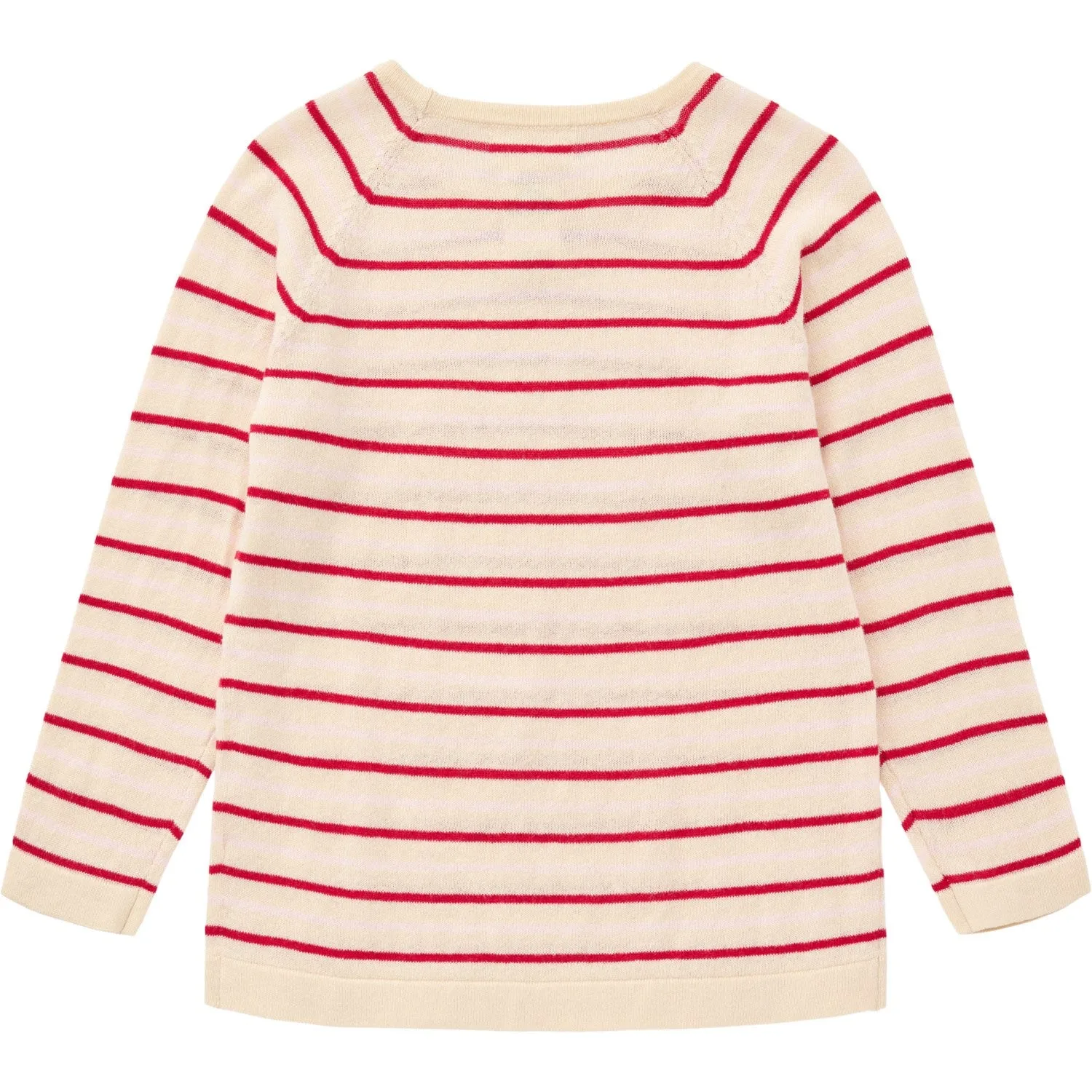 Copenhagen Colors Cream/Dusty Rose/Red Comb. Knit Blouse