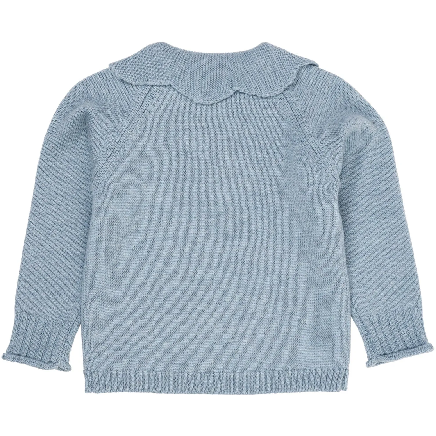 COPENHAGEN COLORS Dusty Blue Merino Marguriette Blouse