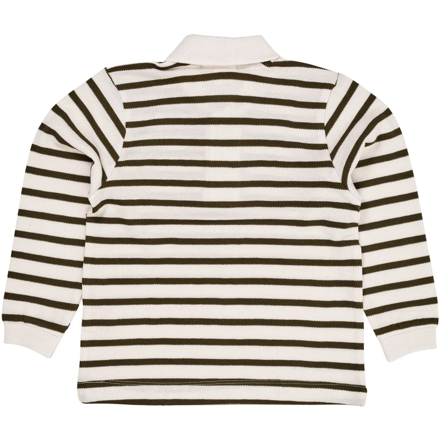 COPENHAGEN COLORS Forrest Green/Cream Stripe Striped Pique Polo W. Ls