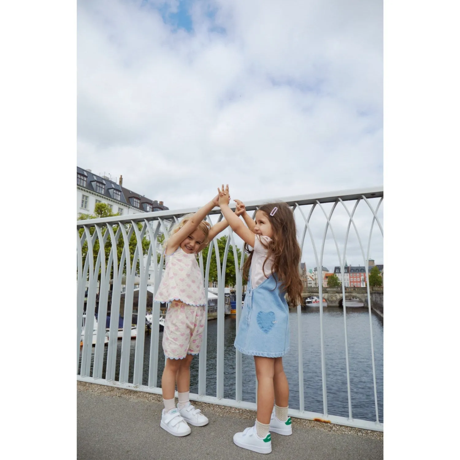 COPENHAGEN COLORS Heart Aop Heart & Dots Top