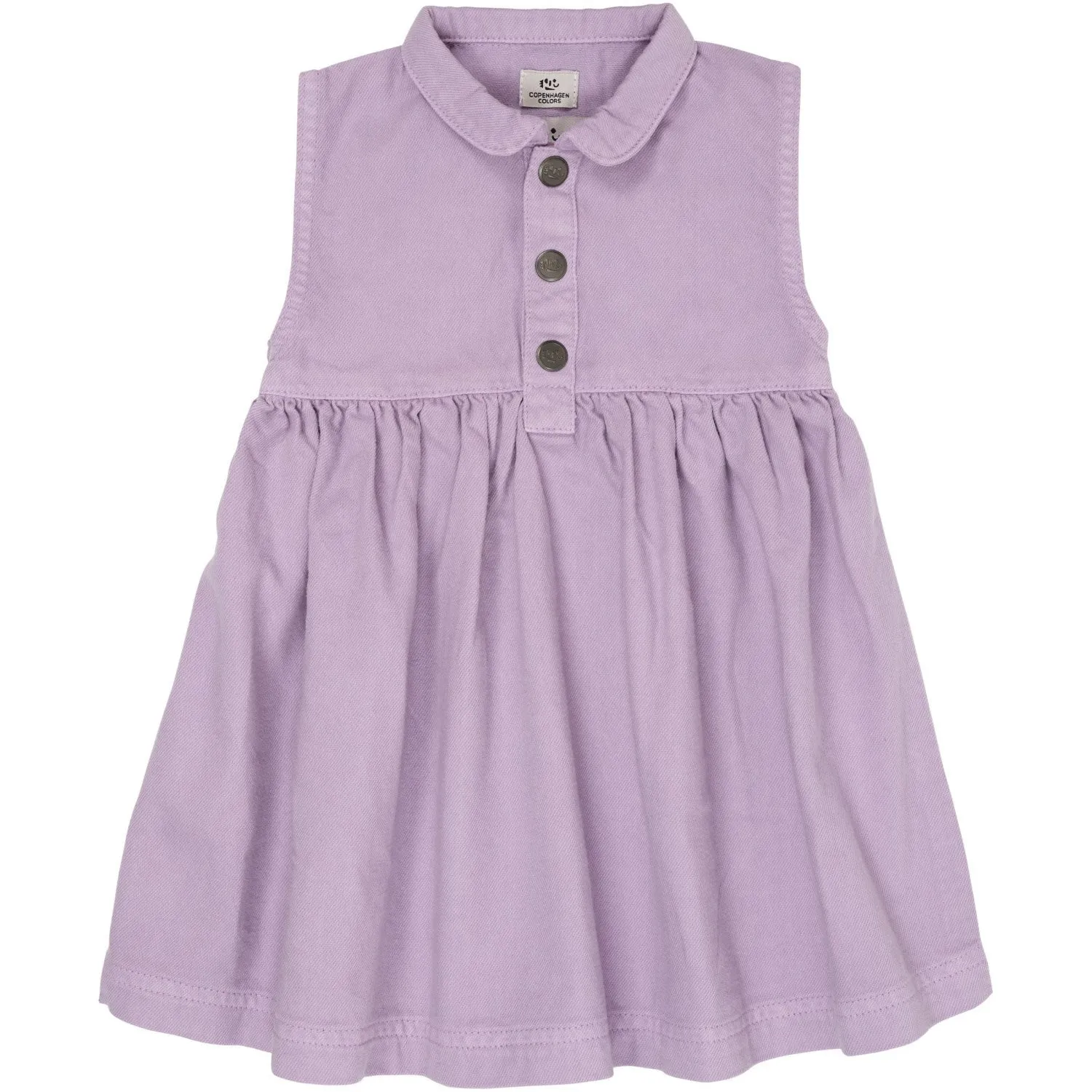 COPENHAGEN COLORS Lavender Organic Twill Dress W Collar