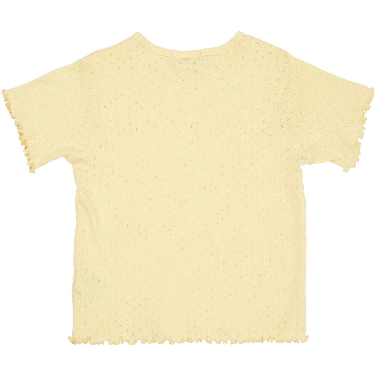COPENHAGEN COLORS Lt Yellow Summer Pointelle T-Shirt Ss