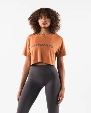 Core Airtech SS Crop - Alloy Orange Alphalete Athletics