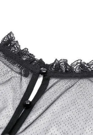 Dark In Love - Gothic Dark Night Elf Winged Mesh Black - Dress
