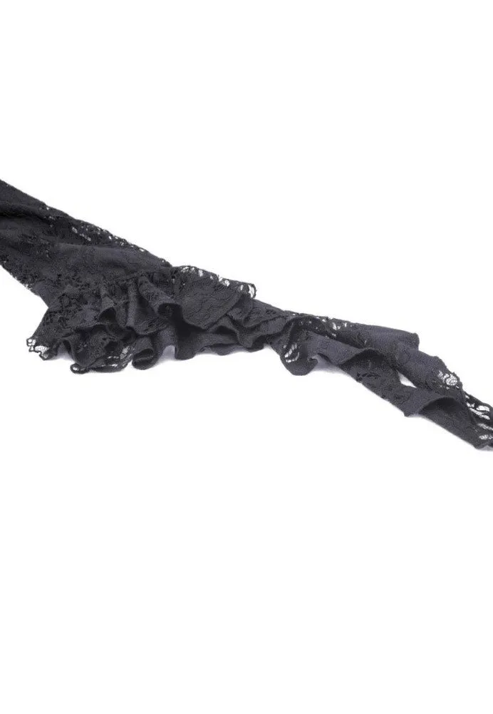 Dark In Love - Gothic Romantic Hollow Out Sexy Frilly Lace - Dress