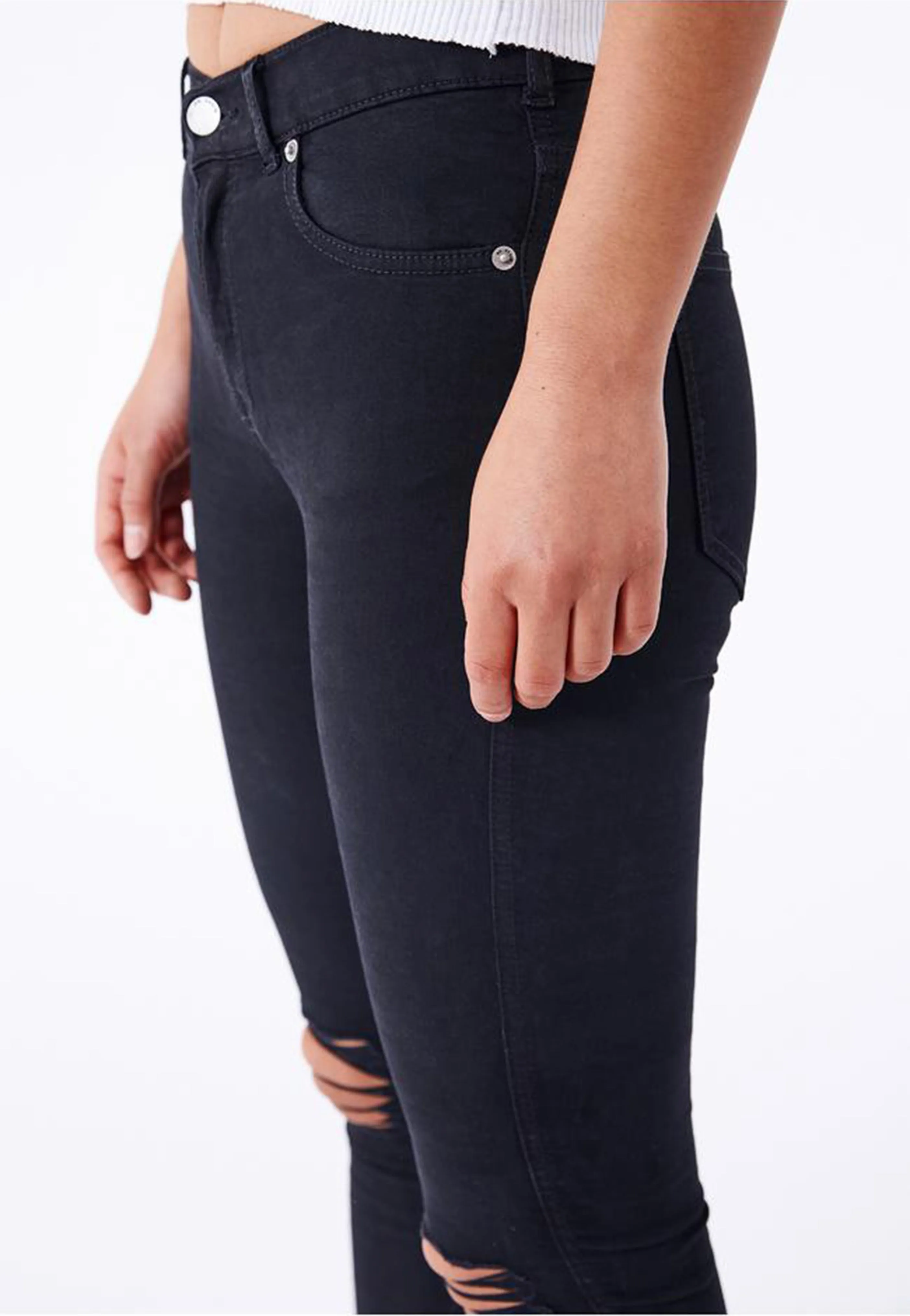 Dr. Denim - Lexy Black Ripped Knees - Jeans