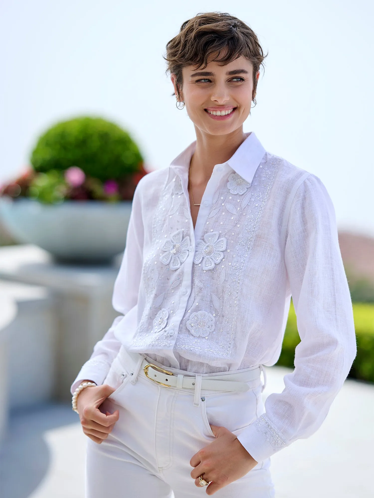 Eden Fleur Linen Shirt
