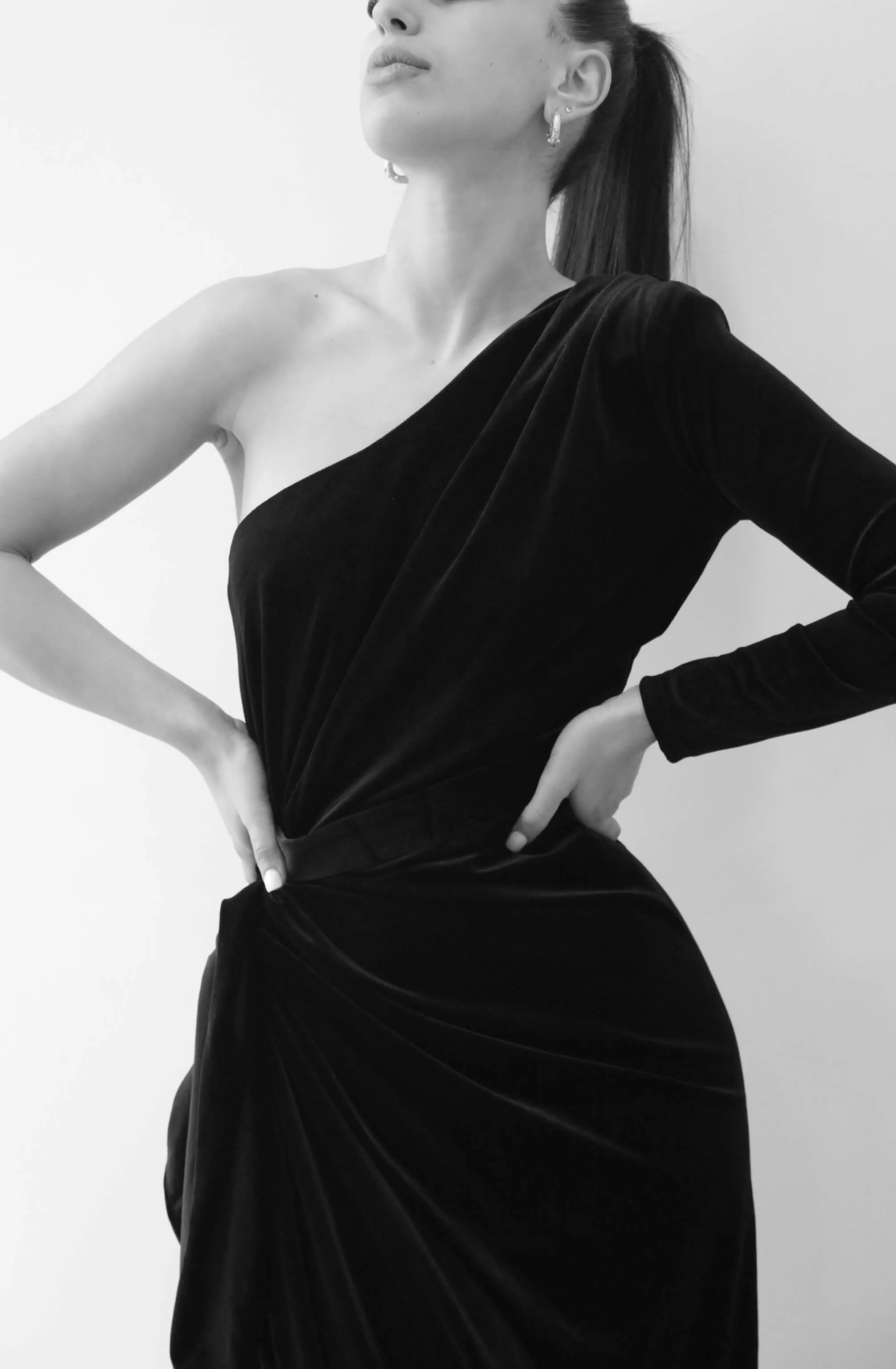 Enigma Black Velvet Gown by Lia Stublla