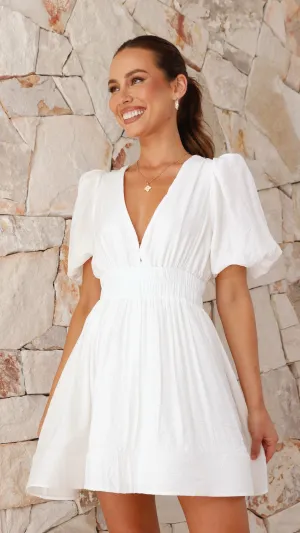 Erin Mini Dress - White Billy J