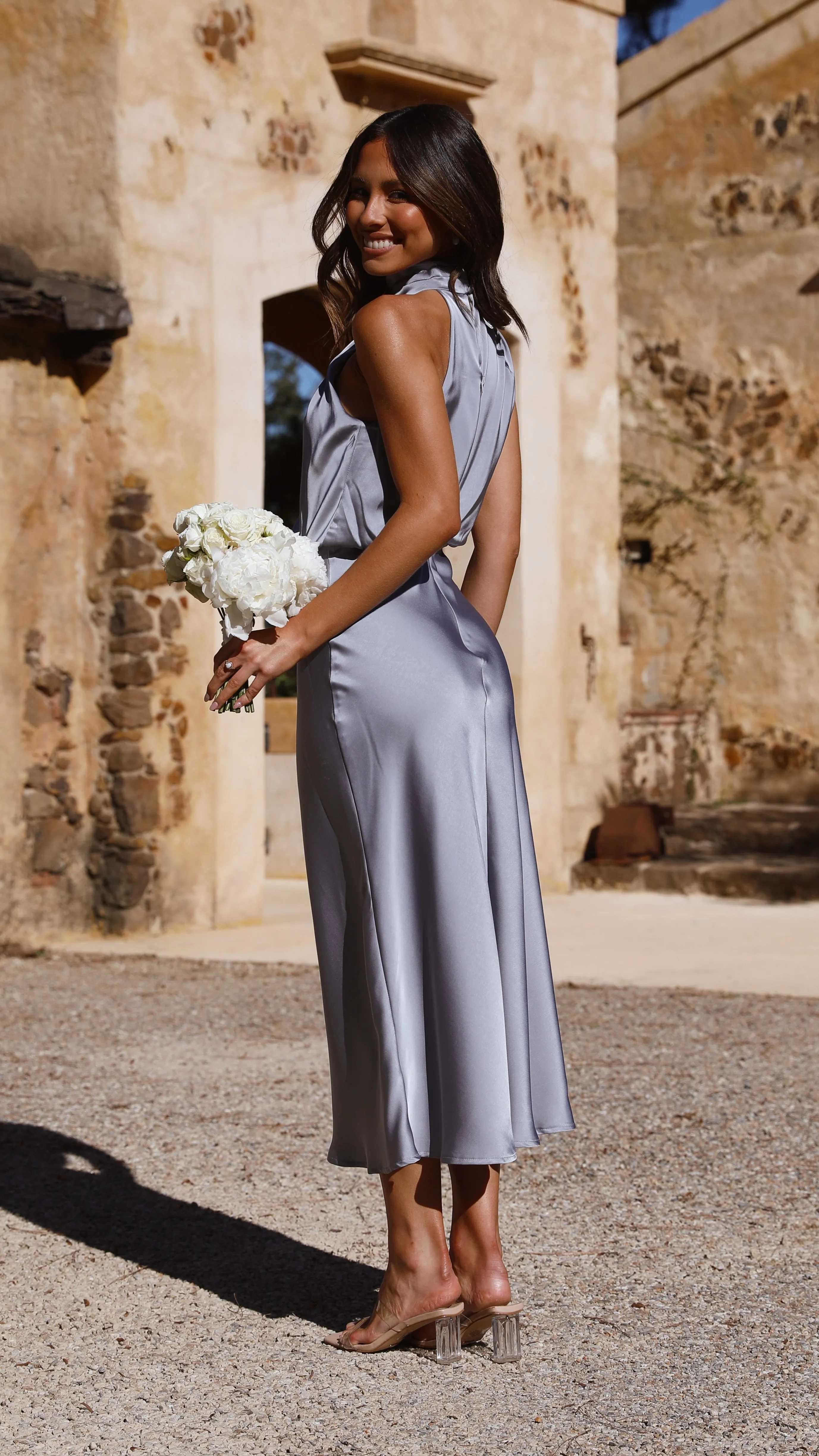 Esther Maxi Dress - Steel Blue Billy J