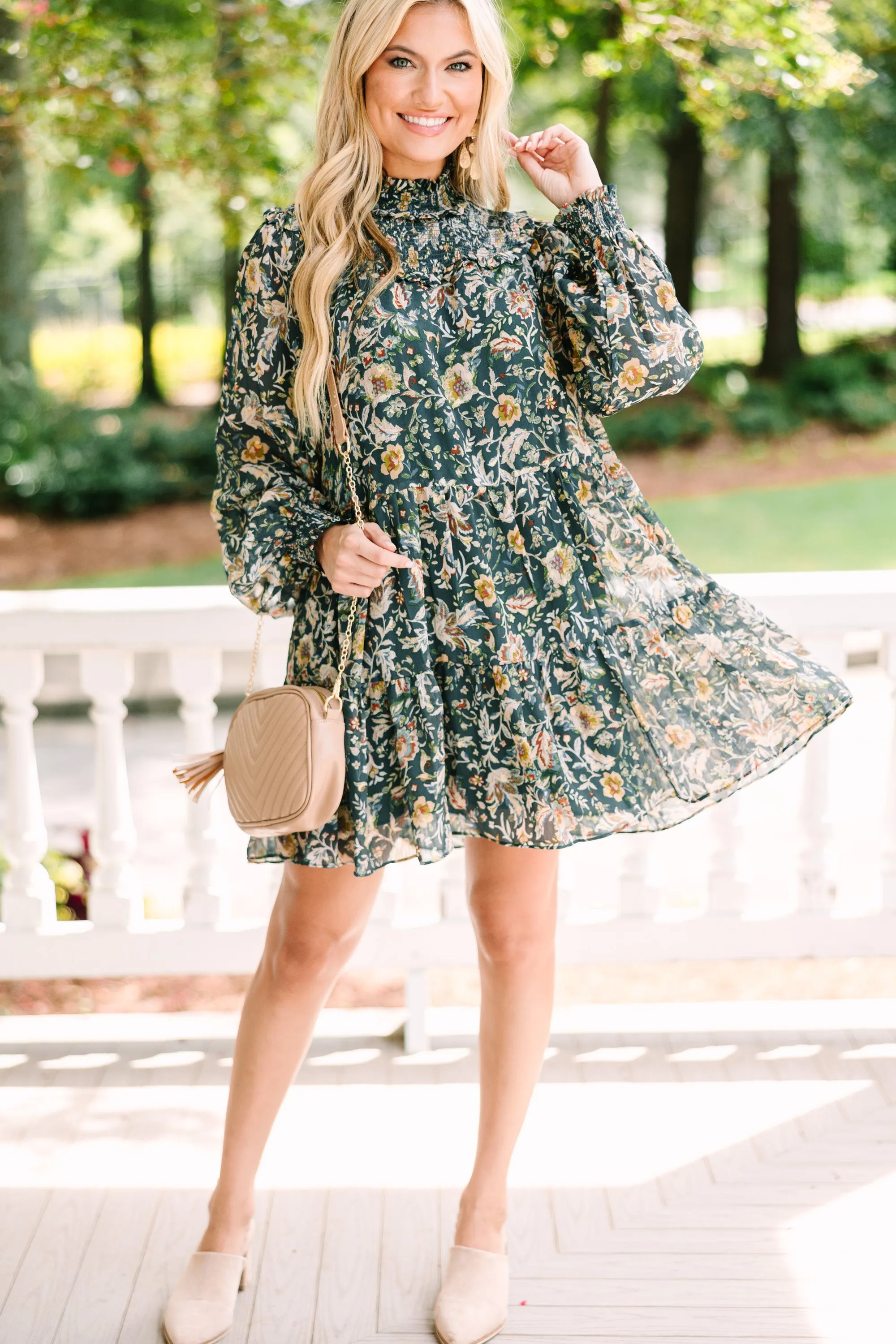 Fate: All A Drean Emerald Green Floral Dress