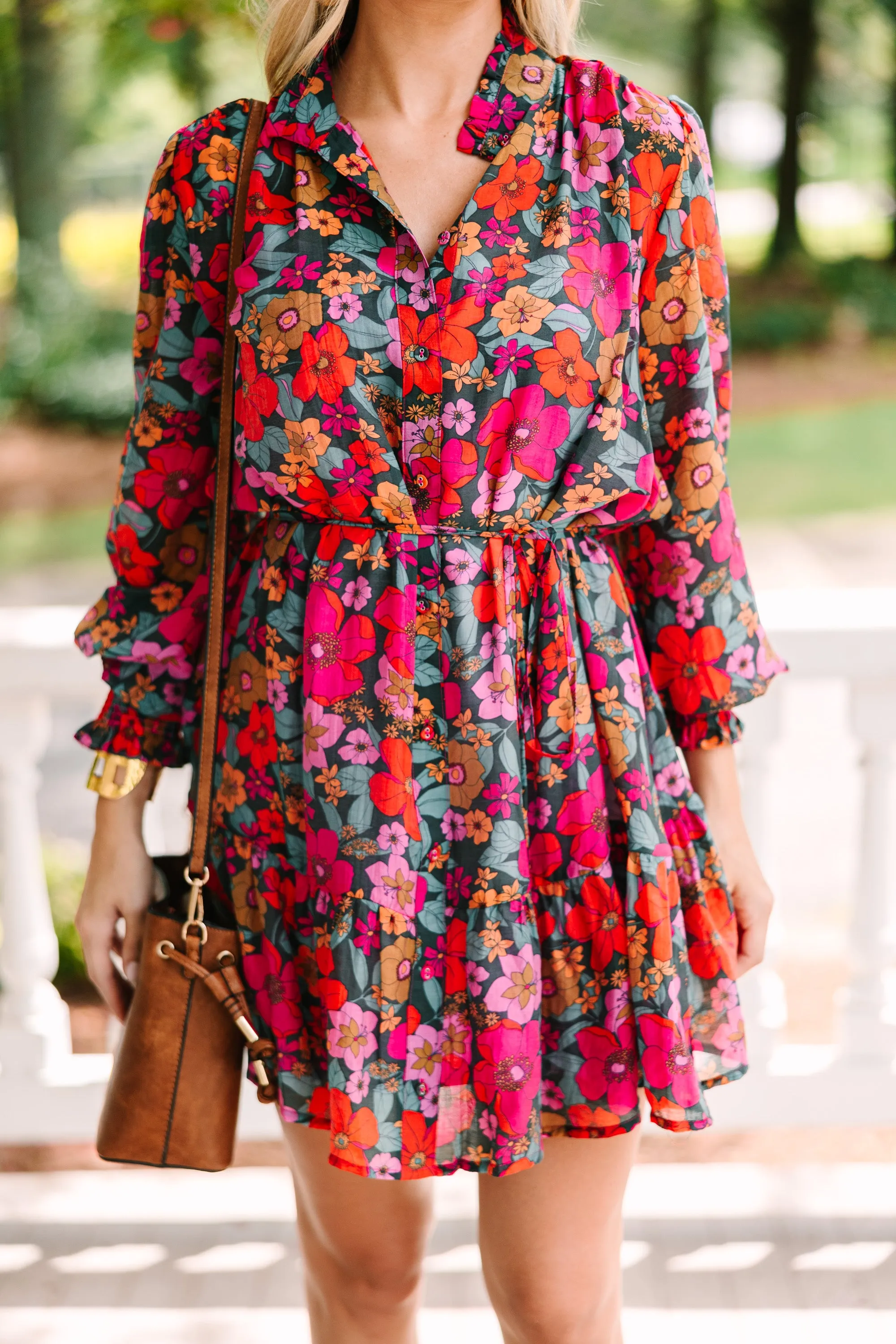 Fate: Reach Out Teal Blue Floral Dress