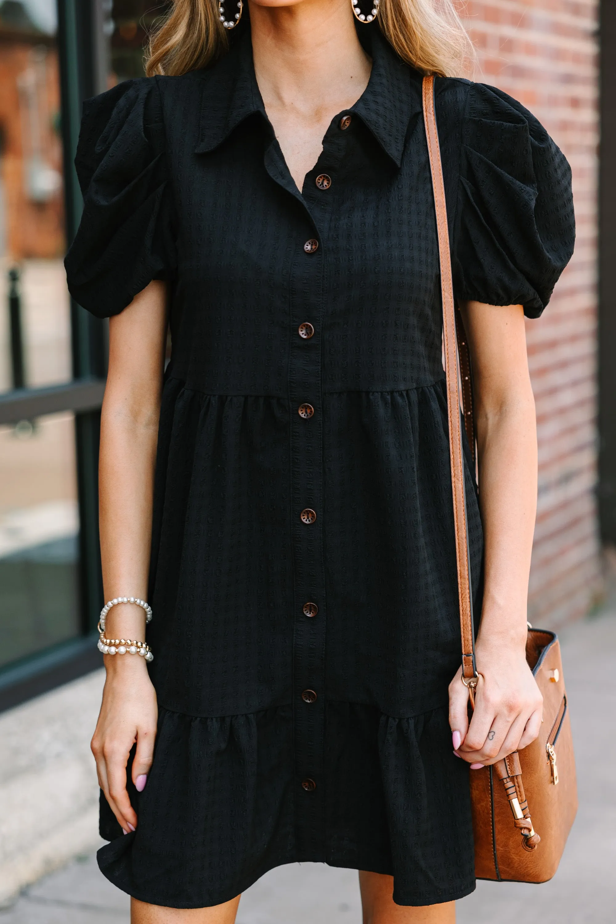 Feeling Confident Black Babydoll Dress