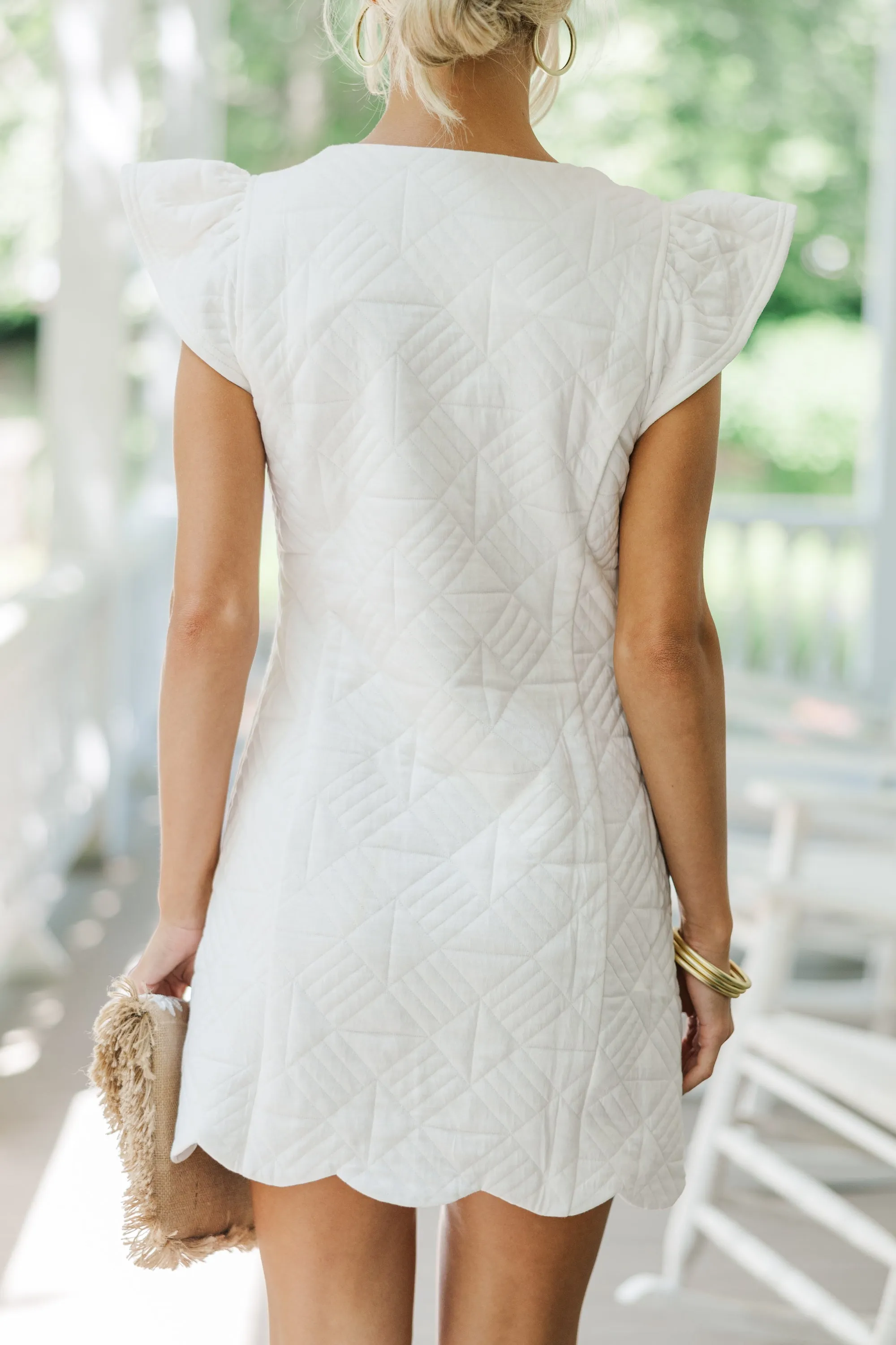 Feeling It Off White Shift Dress