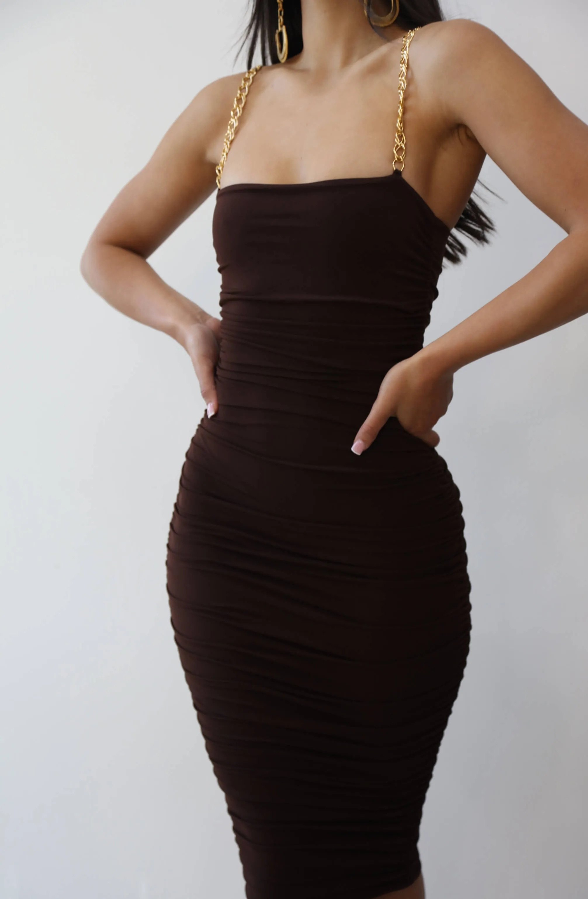 FINAL SALE: Allegra Midi Chocolate by Nookie