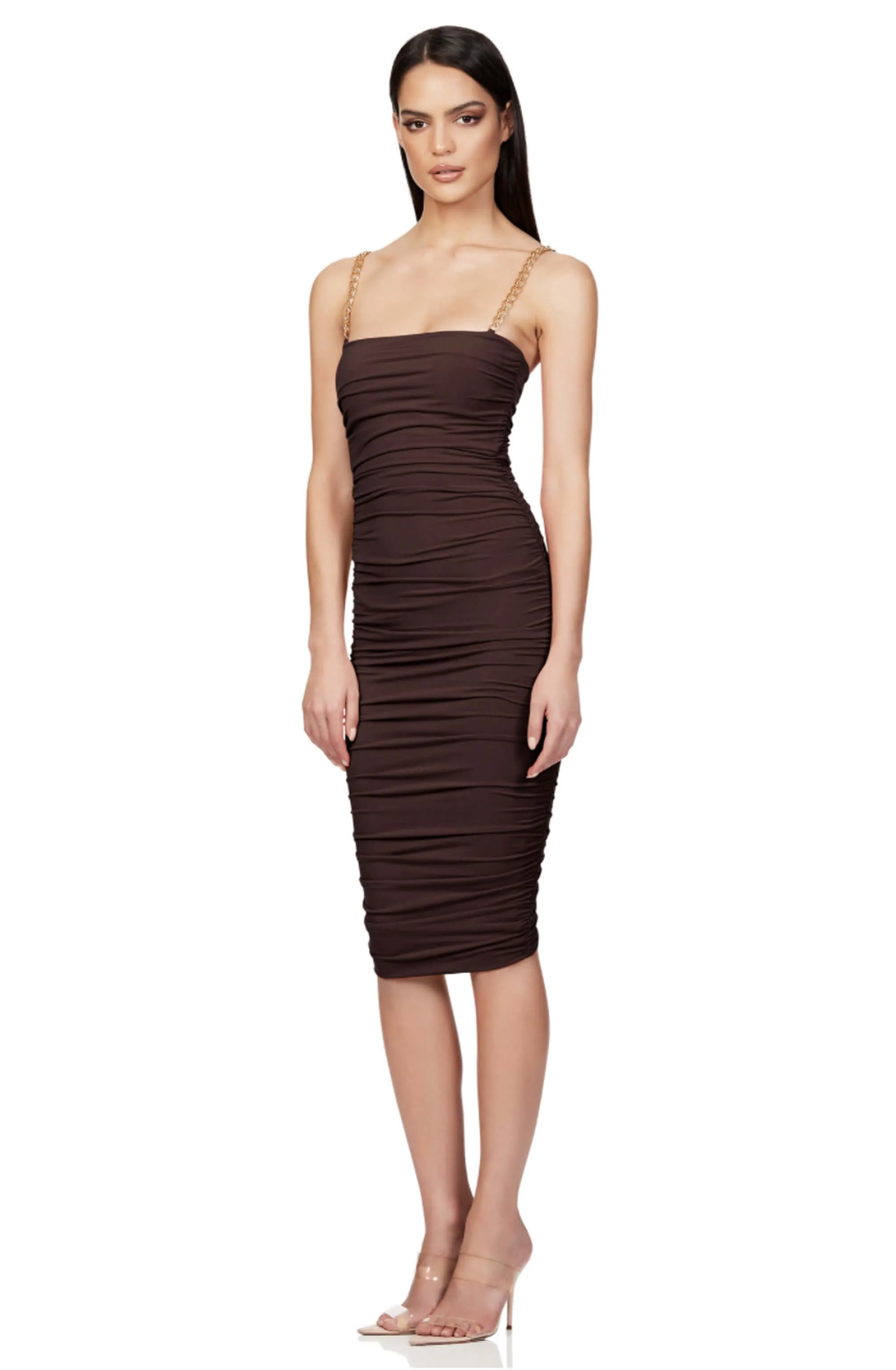 FINAL SALE: Allegra Midi Chocolate by Nookie
