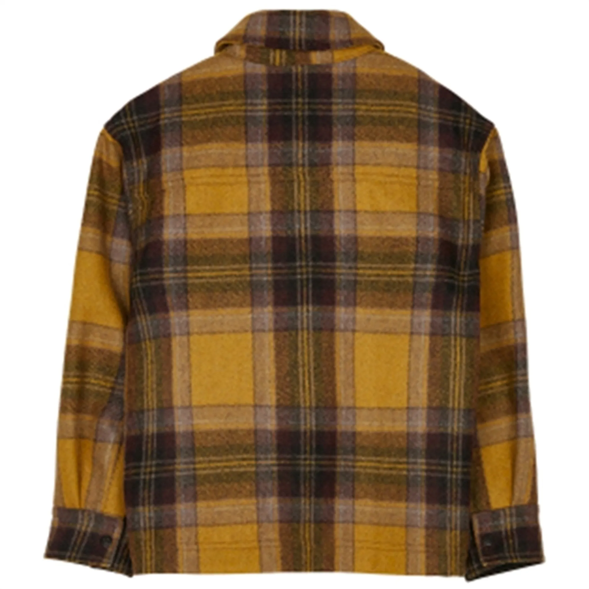 Finger In The Nose Dark Yellow Checkers Long Sleeve Shirt