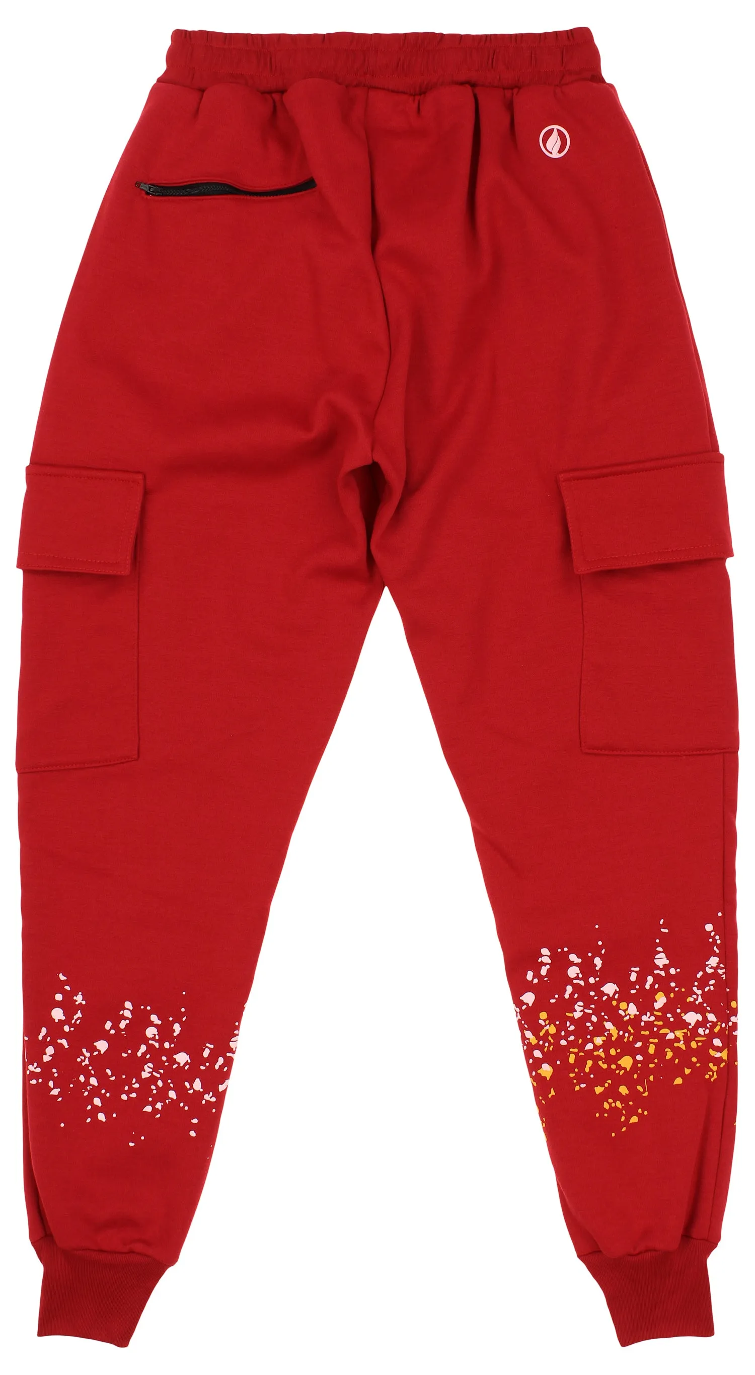 FISLL NBA Men's Atlanta Hawks Cargo Jogger Pants, Red