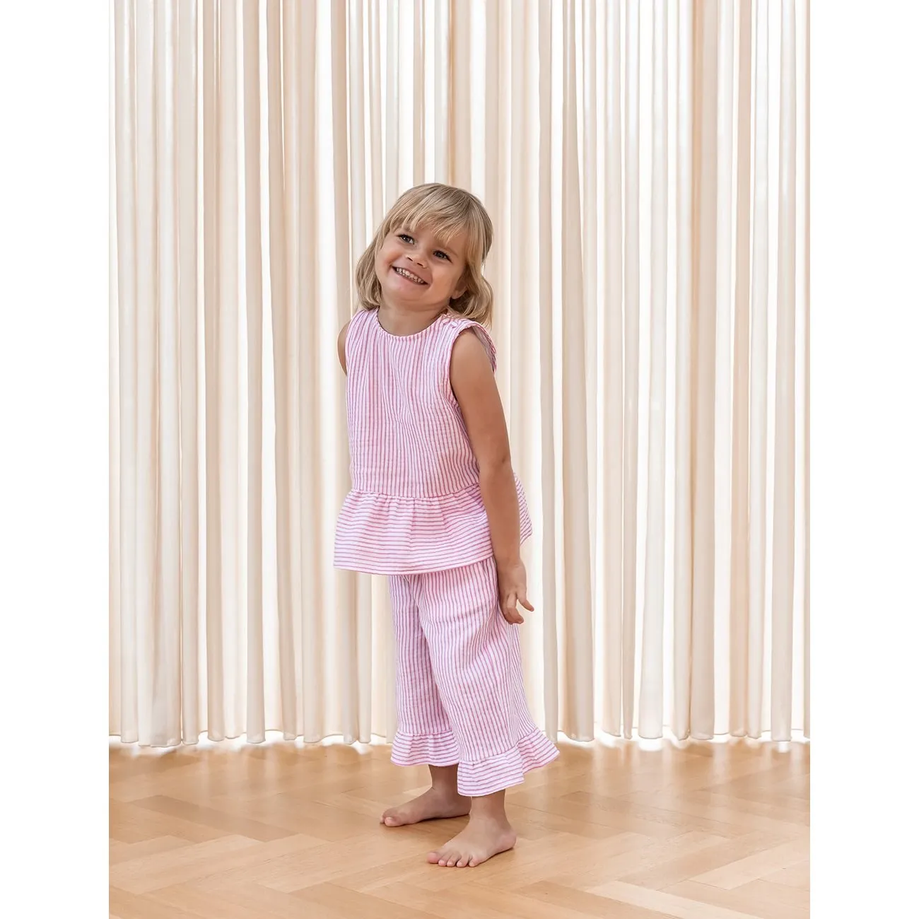 Fliink Cloud Dancer Pink Stripe Ciao Stripe Top