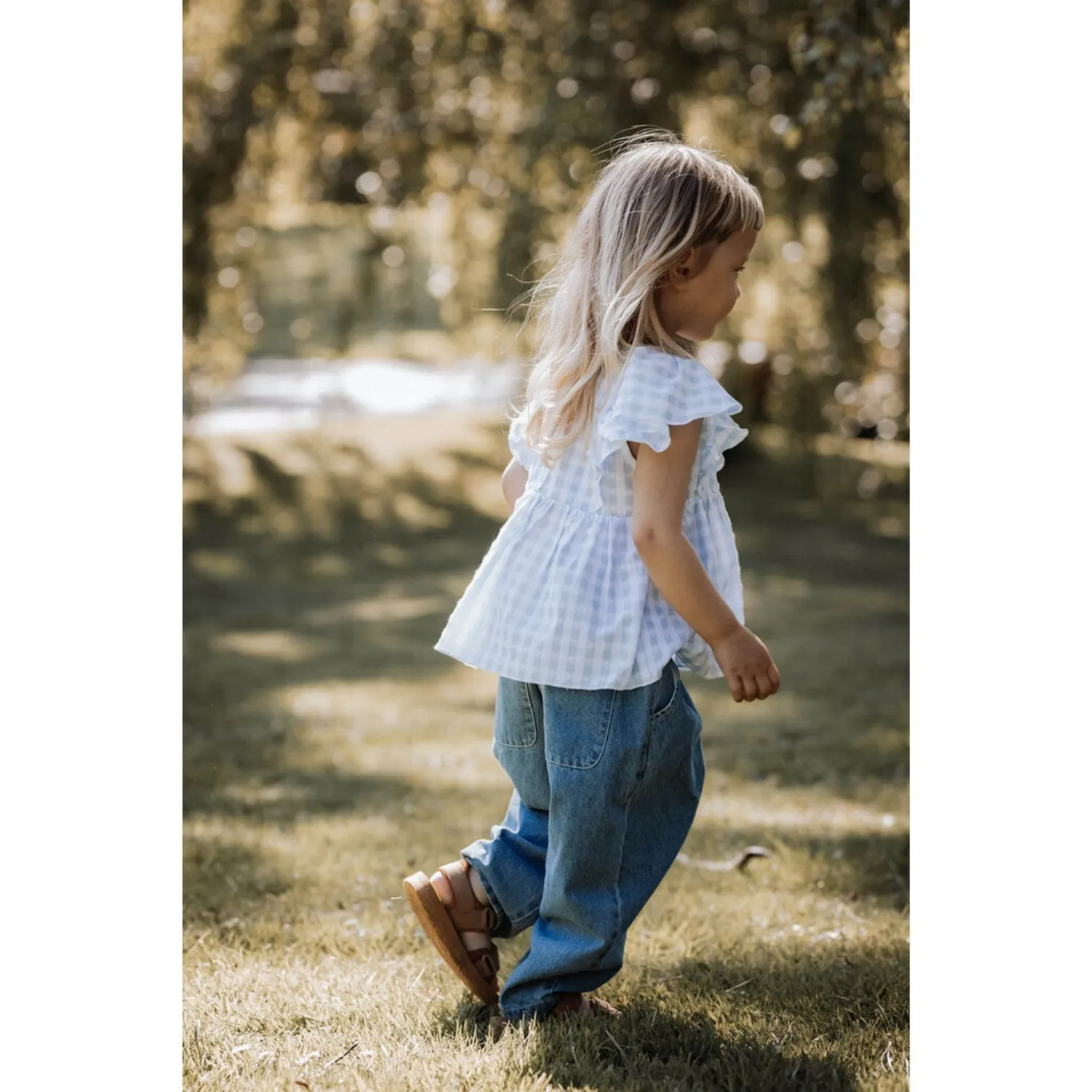 Fliink Dream Blue Check Pari Sl Top