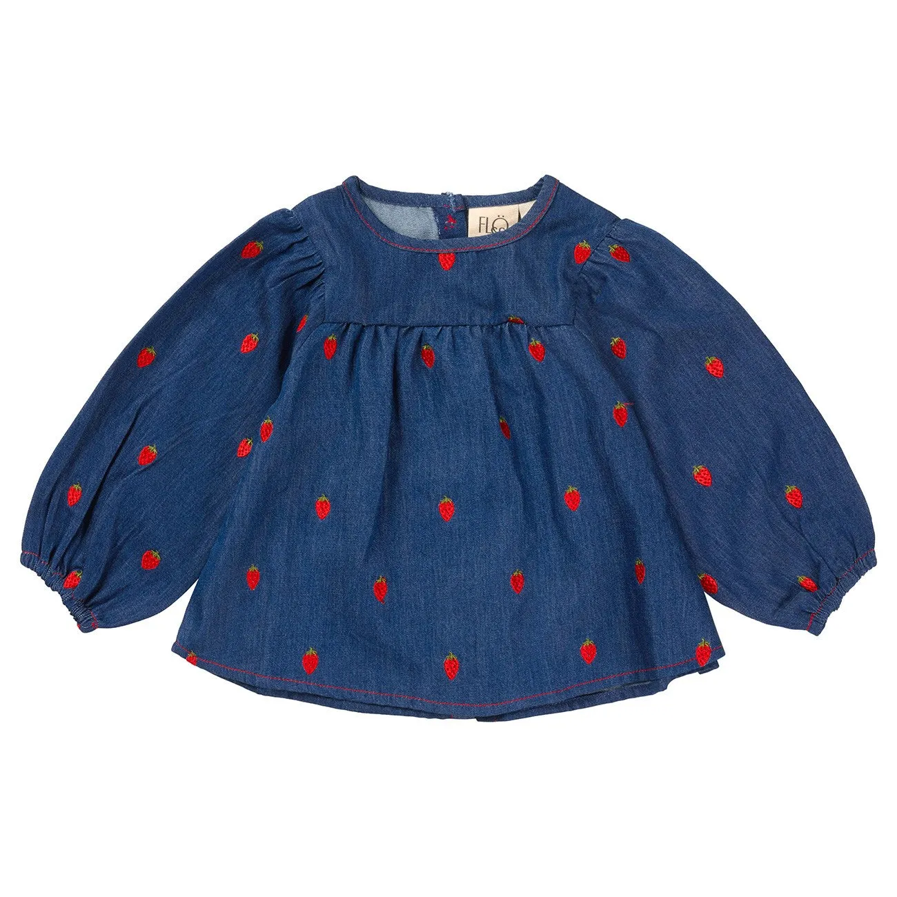 Flss Berry Denim Colette Blouse