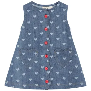 Flss Blue Denim/Hearts Lollo Dress