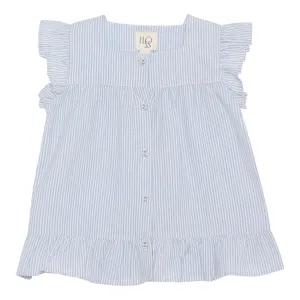 Flss Burst Blue Martha SS Top