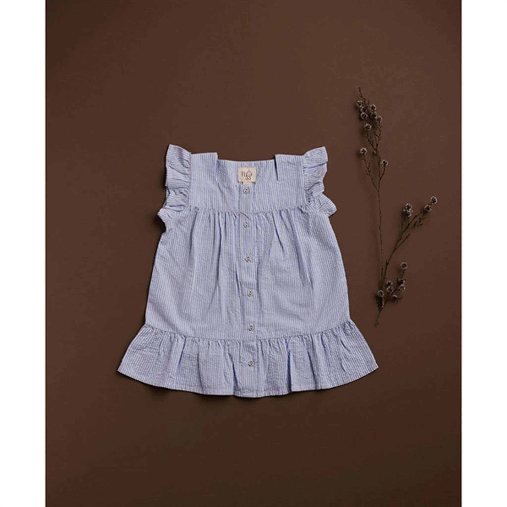 Flss Burst Blue Martha SS Top
