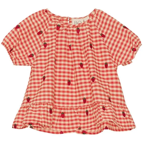Flss Molly Blouse Berry Gingham