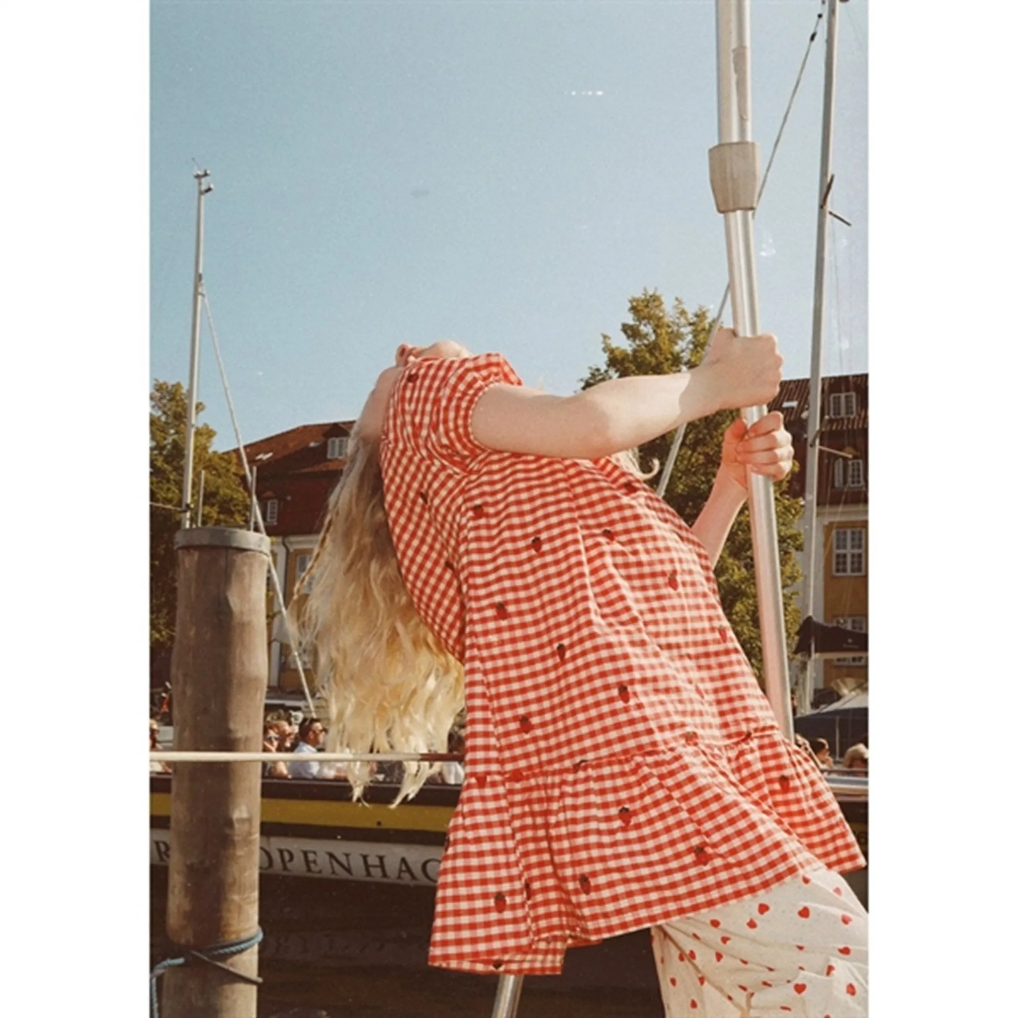 Flss Molly Dress Berry Gingham