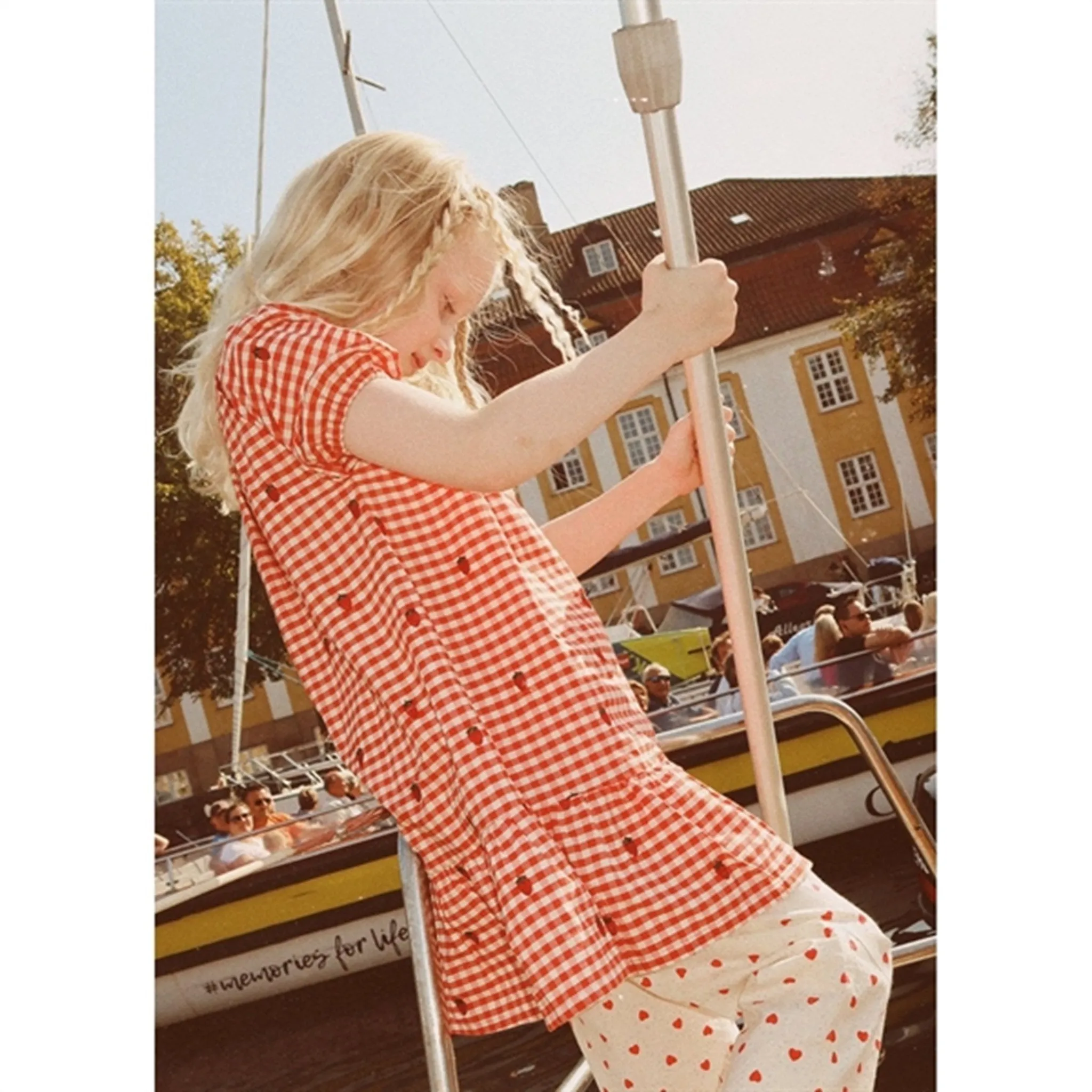 Flss Molly Dress Berry Gingham