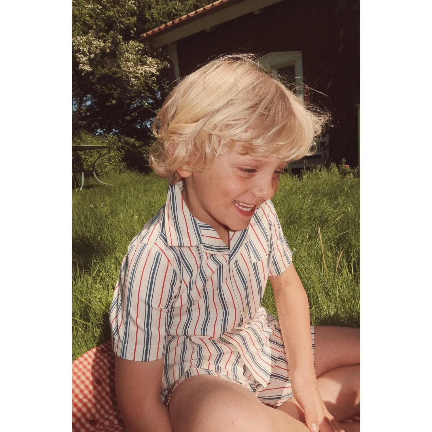 Flss Red/Blue stripes Miles Shirt