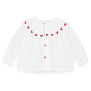 Flss White/Ruby Red Ever Blouse