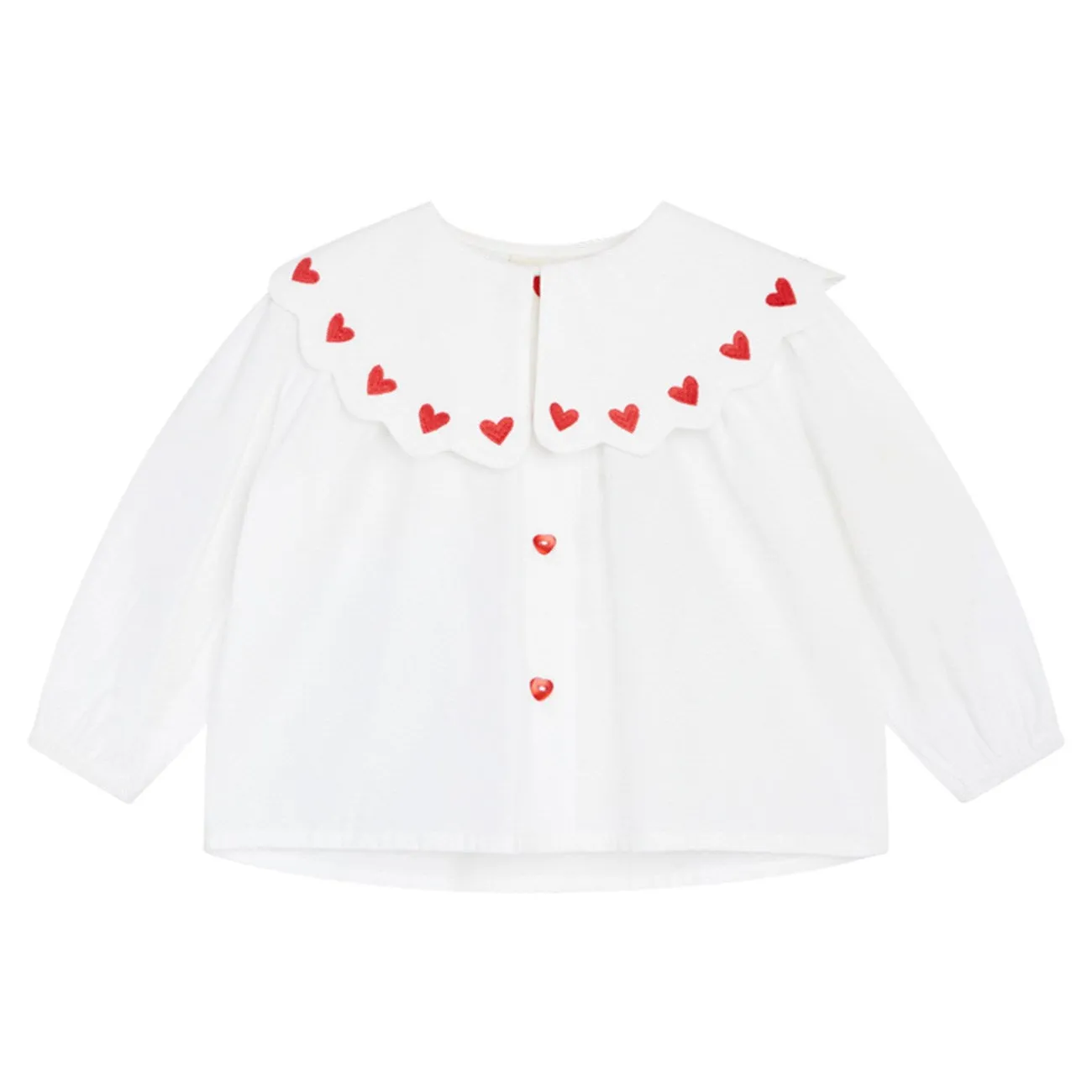 Flss White/Ruby Red Ever Blouse