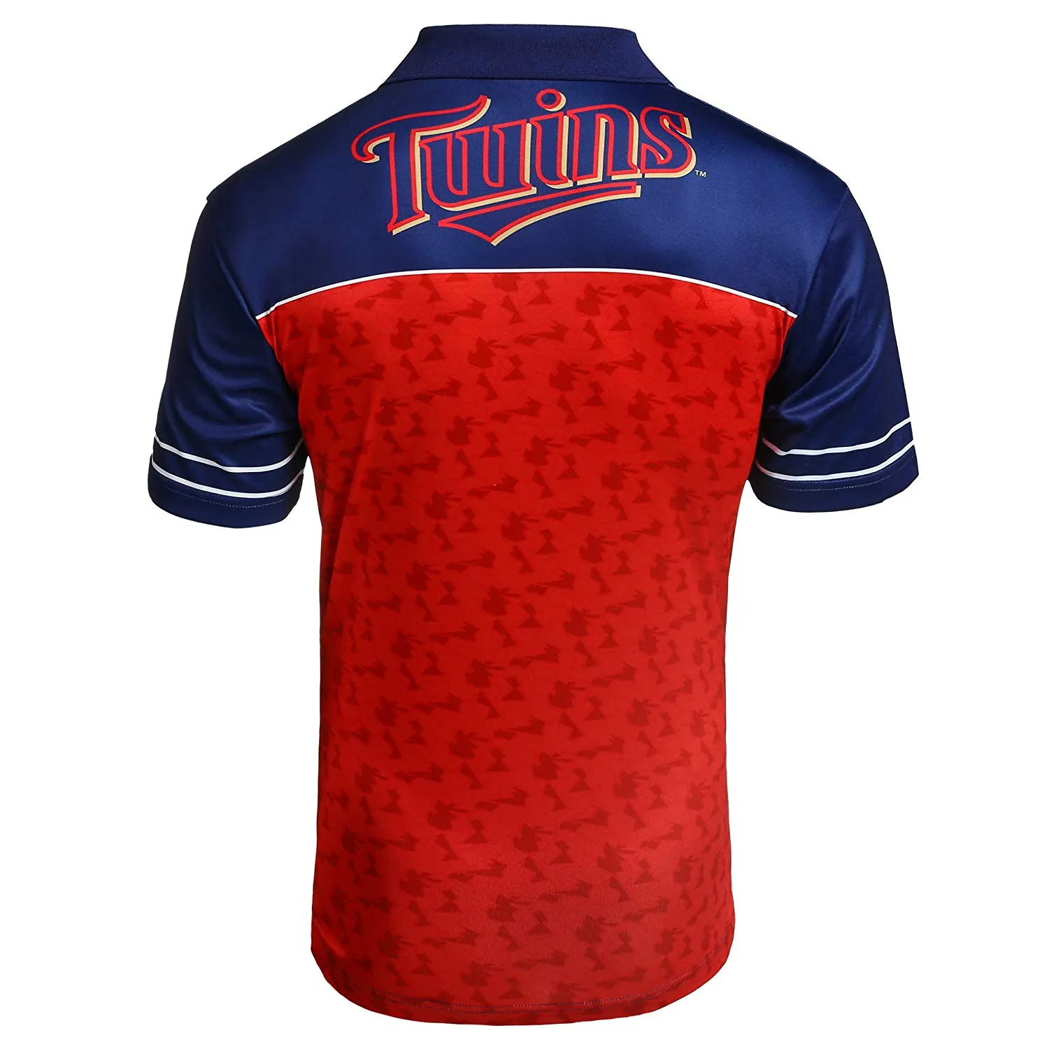 FOCO MLB Men's Minnesota Twins Raglan Skyline Polo