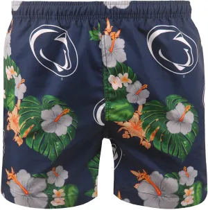FOCO NCAA Men's Penn State Nittany Lions Floral Hawaiian Swim Trunks