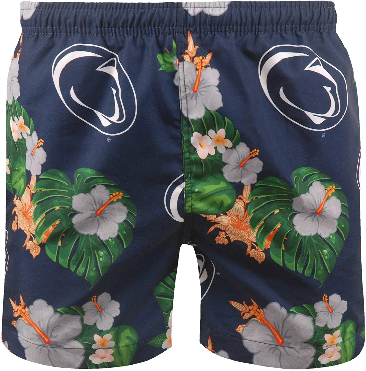 FOCO NCAA Men's Penn State Nittany Lions Floral Hawaiian Swim Trunks