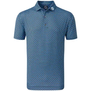FootJoy Half Moon Geo Polo Shirt - Navy/True Blue/White/Almond