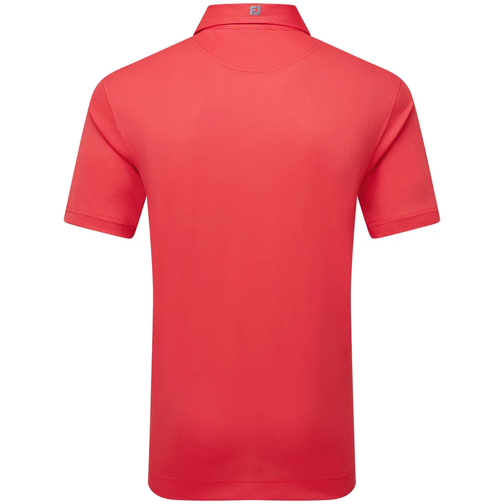 FootJoy Stretch Pique Solid Polo Shirt - Hibiscus