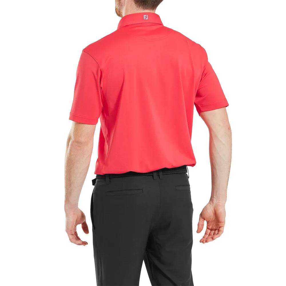 FootJoy Stretch Pique Solid Polo Shirt - Hibiscus