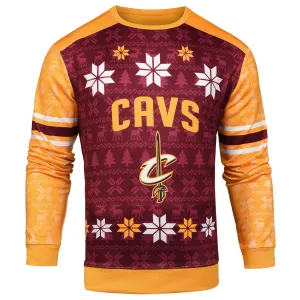Forever Collectibles NBA Men's Cleveland Cavaliers Printed Ugly Sweater