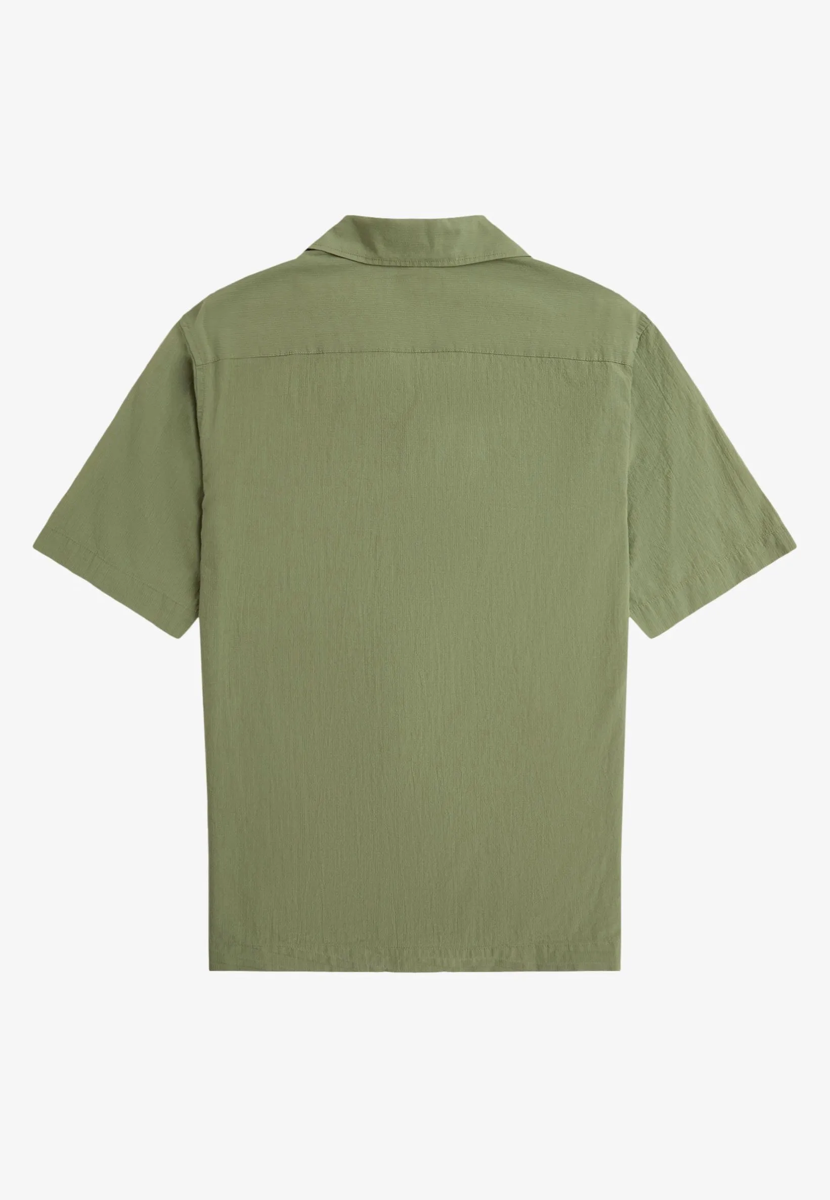 Fred Perry - Lightweight Texture Revere Collar Olive Mint - Shirt