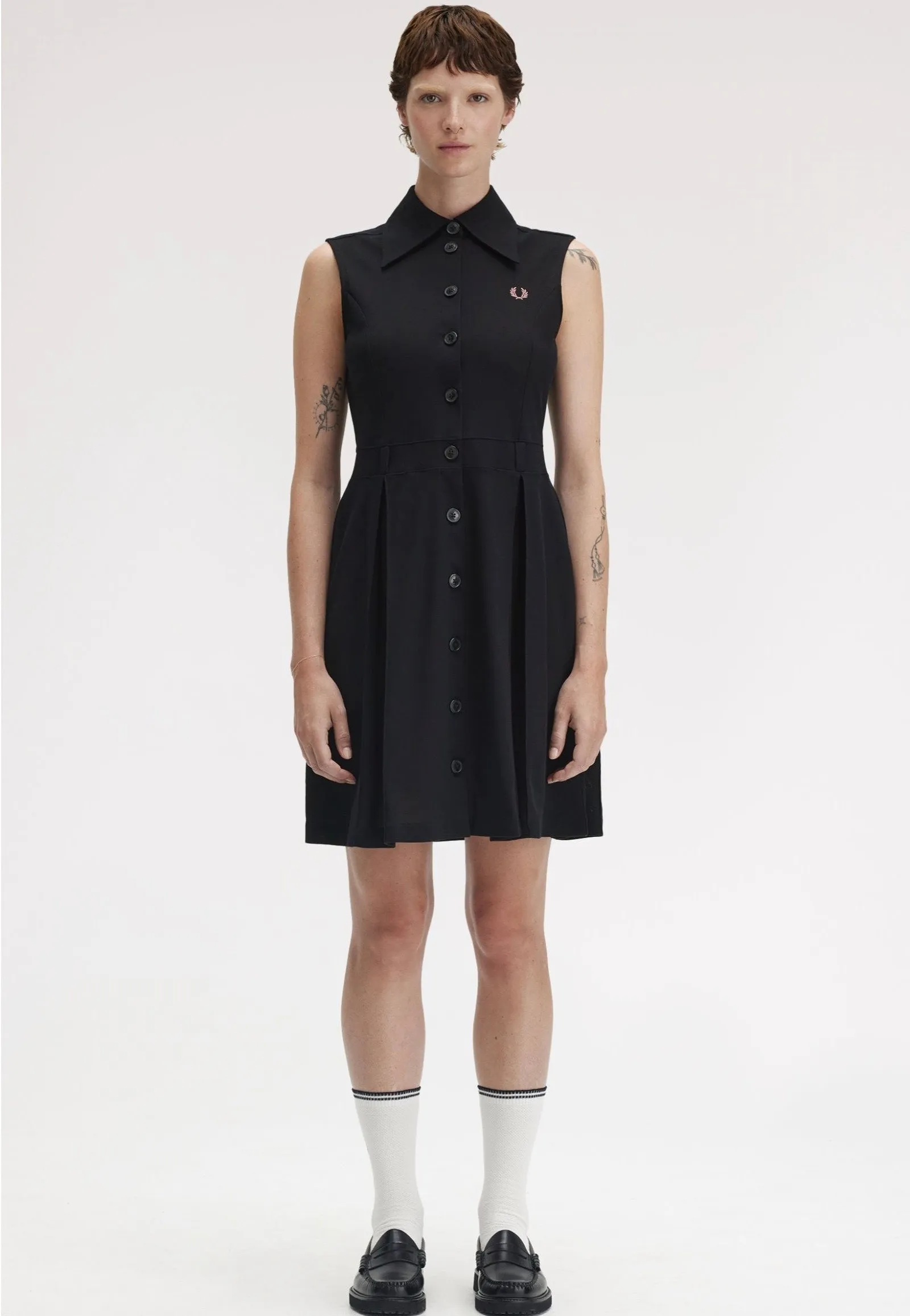 Fred Perry - Mesh Shirt Black - Dress