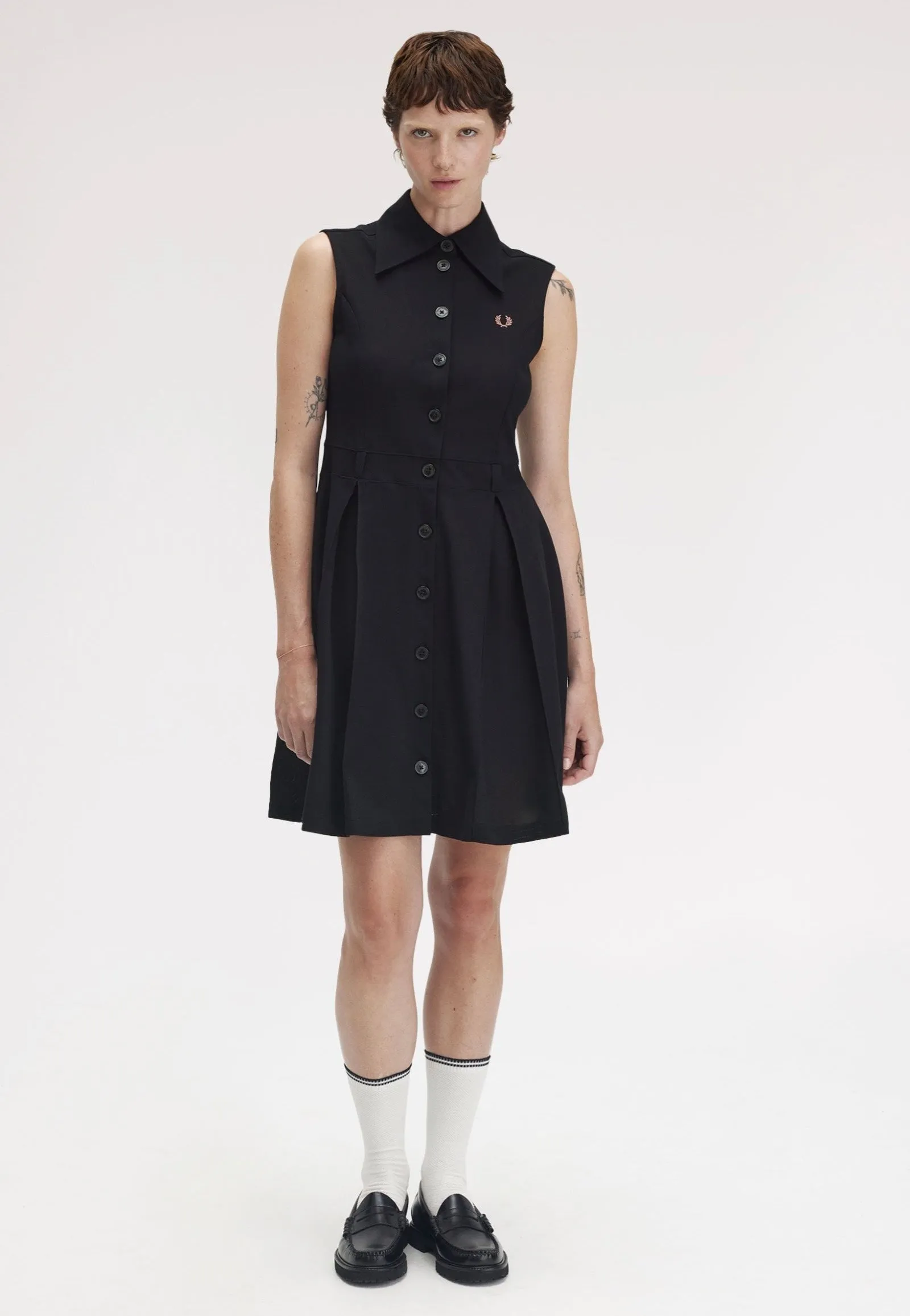 Fred Perry - Mesh Shirt Black - Dress