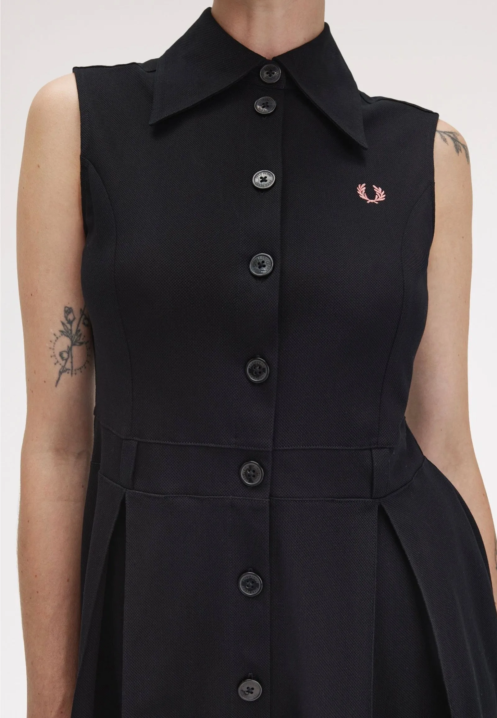Fred Perry - Mesh Shirt Black - Dress