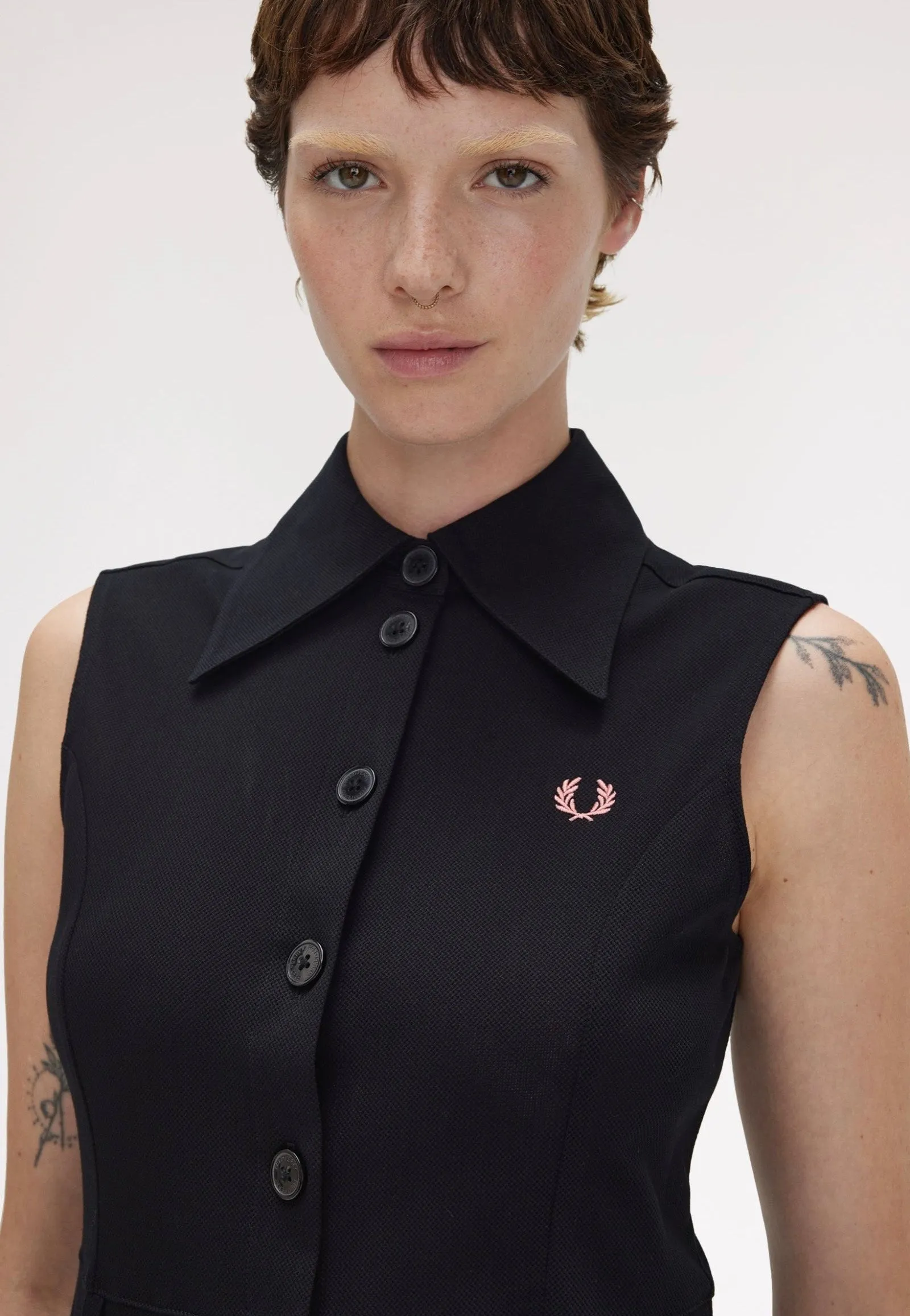 Fred Perry - Mesh Shirt Black - Dress