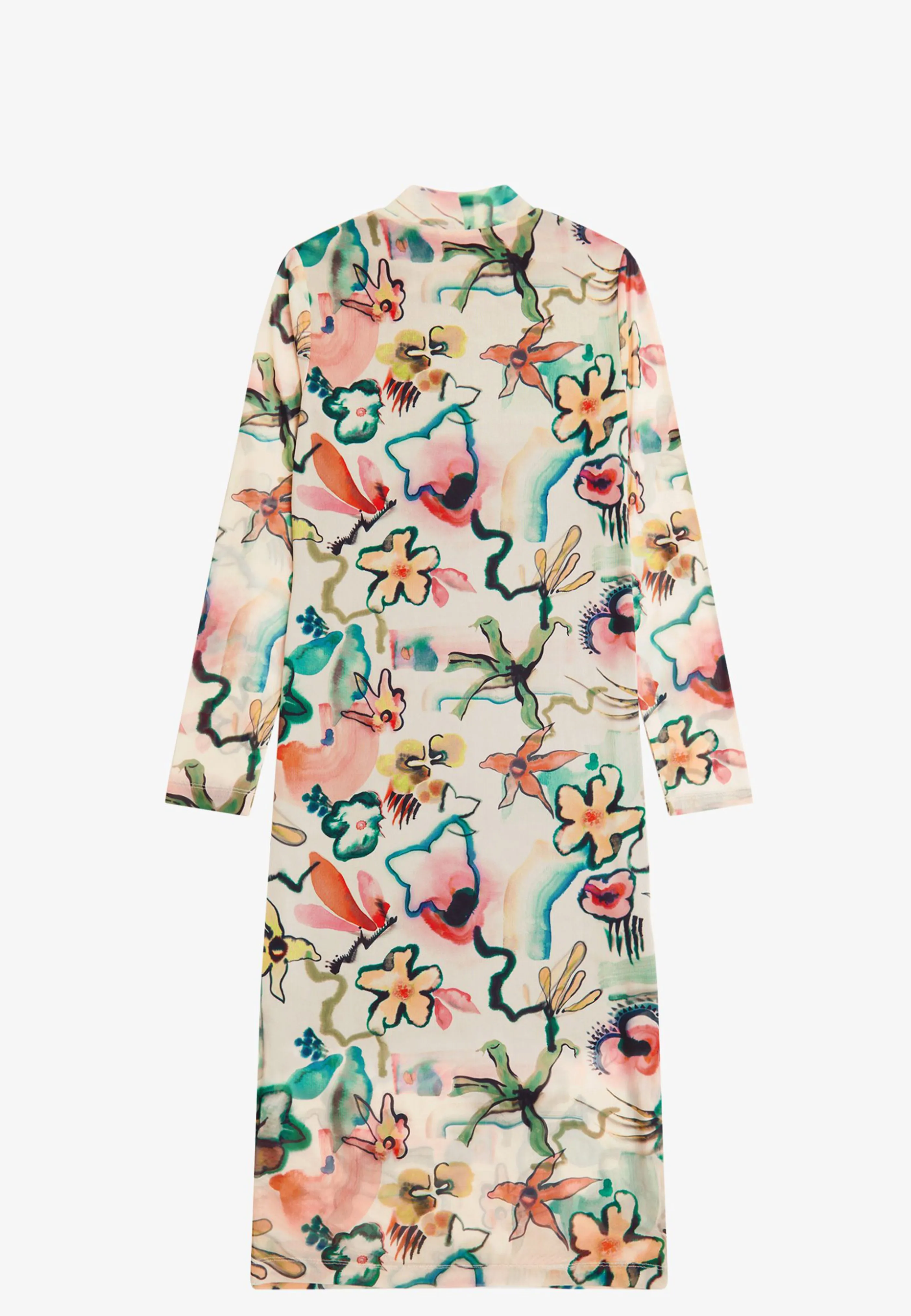 Fred Perry x Amy Winehouse - Printed Mesh Mock Neck Silky Peach - Dress