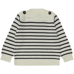 FUB Baby Boatneck Blouse Ecru/Dark Navy